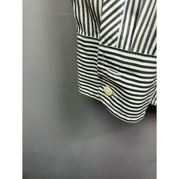 J. CREW ladies size 4 gray striped long sleeve fitted button up shirt - Picture 5 of 5